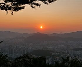 수리산 태을봉의 일출 사진